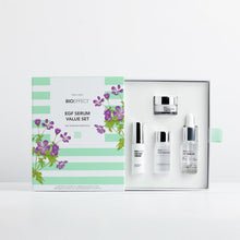 Afbeelding in Gallery-weergave laden, BIOEFFECT EGF Serum Value Set met EGF Serum, EGF Essence, EGF Day Serum en Hydrating Cream in geschenkverpakking
